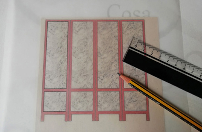 Tracing paper to trace the different parts of the screen with a pencil and a ruler.